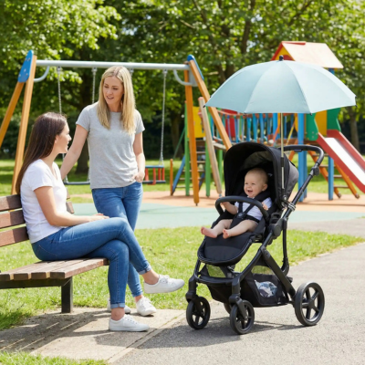 Ombrelle pour poussette protection uv articulée maman bébé parc
