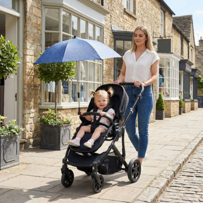 Ombrelle pour poussette protection uv articulée maman bébé promenade village