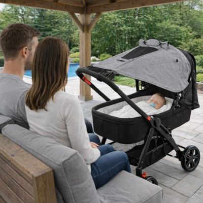 Par soleil pour poussette UV maximale bébé dodo jardin maison