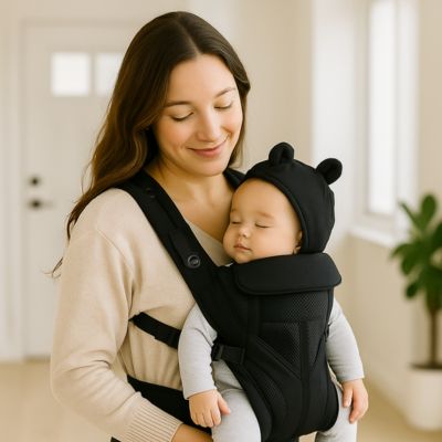 Porte bébé ergonomique élégant dodo salon