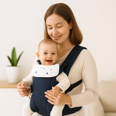 Porte bébé ergonomique multi positions bébé curieux