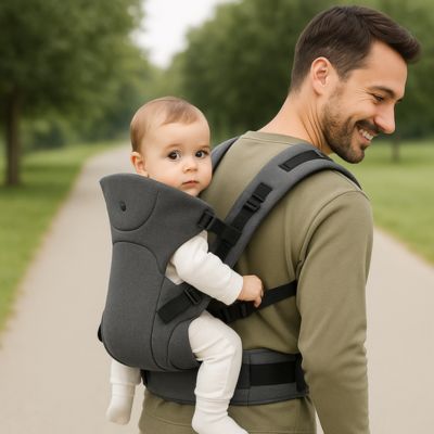 Porte bébé ergonomique multi positions papa promenade