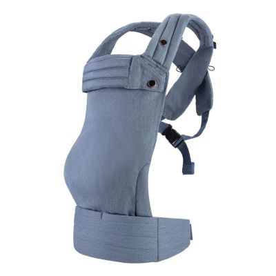Porte bébé physiologique enveloppant bleu