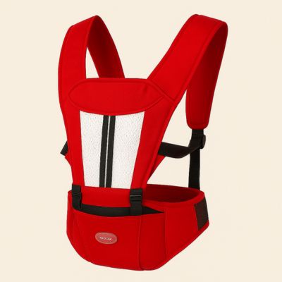 Porte bébé physiologique mains libres rouge