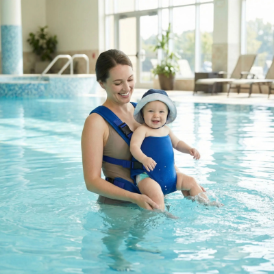 Porte bébé piscine néoprène confort maman piscine intérieure