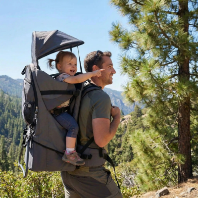 Porte-bébé pour randonnée ergonomique papa bébé fille randonnée pédestre