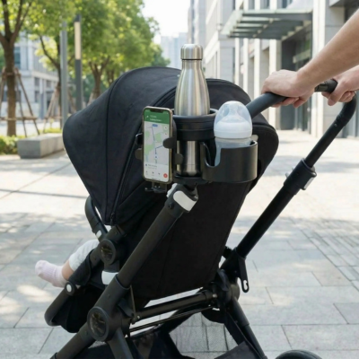 Porte-gobelet poussette 3 en 1 rotation 360 promenade ville
