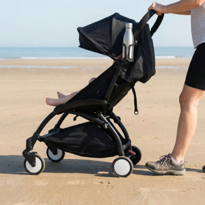 Porte-gobelet poussette universel rotatif promenade plage