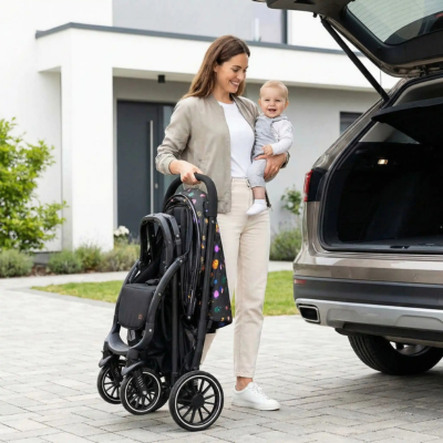 Poussette bébé confort compacte maman bébé coffre voiture