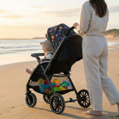Poussette bébé confort compacte maman bébé promenade plage