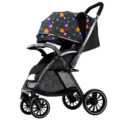 Poussette bébé confort compacte planète colorée