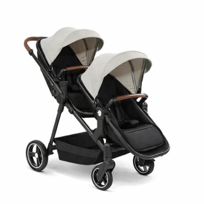 Poussette bébé confort double compacte beige