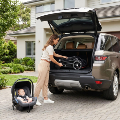 Poussette bébé confort double compacte maman poussette coffre voiture