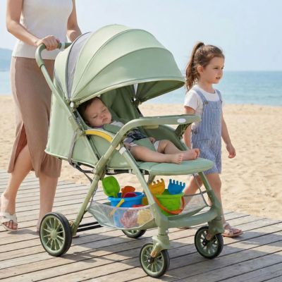 Poussette bébé confort pliage ultra-rapide bébé dodo promenade plage maman grande sœur