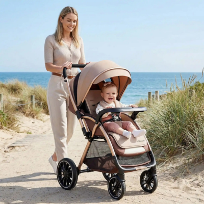 Poussette bébé confort pliage ultra-rapide maman promenade bébé fille plage