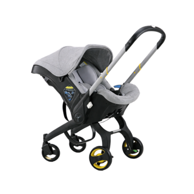 Poussette bébé ultra-légère 2 en 1 grise