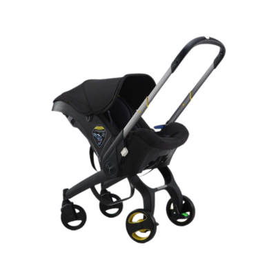 Poussette bébé ultra-légère 2 en 1 noire