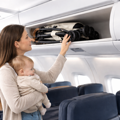 Poussette canne pliage ultra-compact maman poussette cabine bagage avion