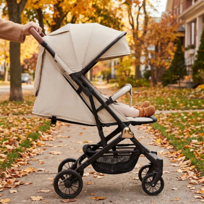 Poussette canne pliage ultra-compact maman promenade automne