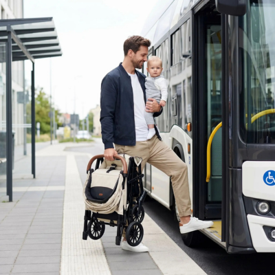 Poussette canne pliage ultra-compact papa bébé bus