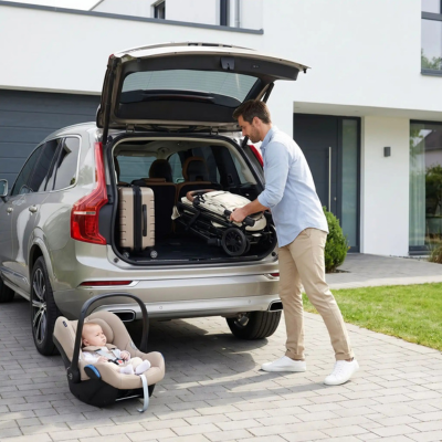 Poussette canne pliage ultra-compact papa poussette coffre arrière voiture