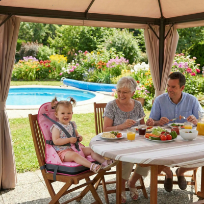 Rehausseur de chaise pliable sécurisé repas graand-maman