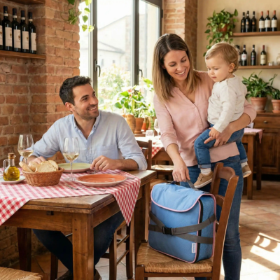 Rehausseur de chaise pliable sécurisé restaurant famille