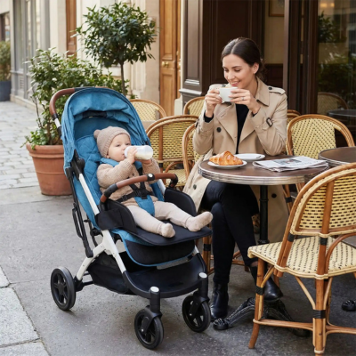 Repose-pied poussette universel réglable confort oxford bébé maman café