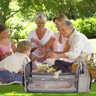sac à dos à langer lit de voyage bébé bonheur