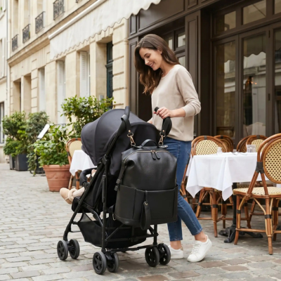 Sac à langer à dos multi-compartiments maman café terrasse