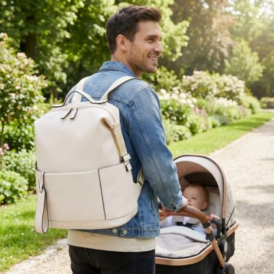 Sac à langer à dos multi-compartiments papa promenade bébé sentier