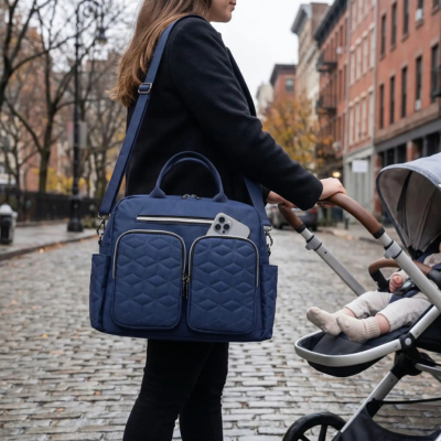 Sac à langer bandoulière ultra-organisé maman promenade portable sac à langer