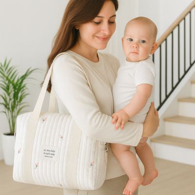 Sac à langer bébé matelassé maman heureuse