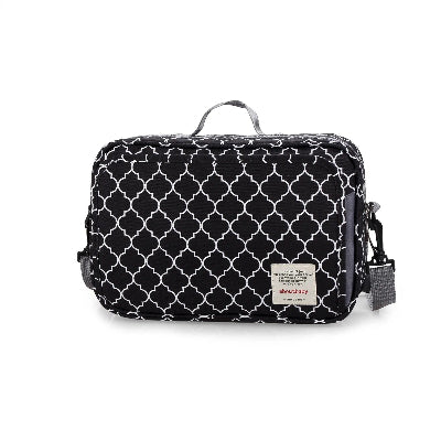 sac à langer polyvalent losange noir