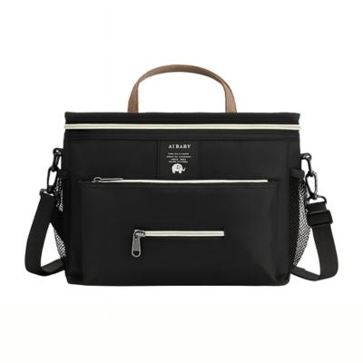 sac à langer pratique et tout en un noir élégant