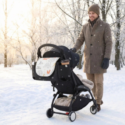 Sac pour poussette universel pratique papa hiver