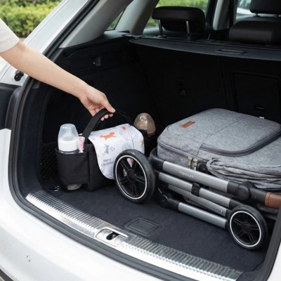 Sac pour poussette universel pratique rangement coffre voiture