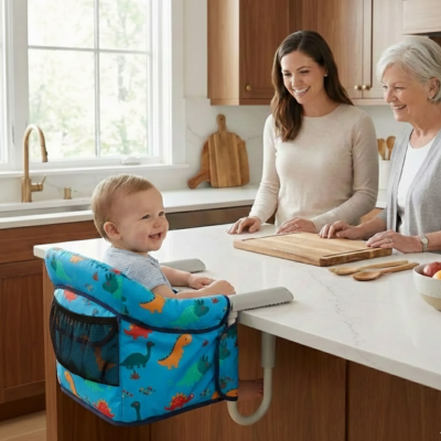 Sièe de table nomade sécure visite grand-maman