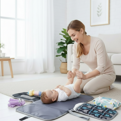 Tapis à langer compact confort salon maman
