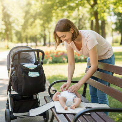 Tapis à langer nomade comfy voyageur lange bébé parc 