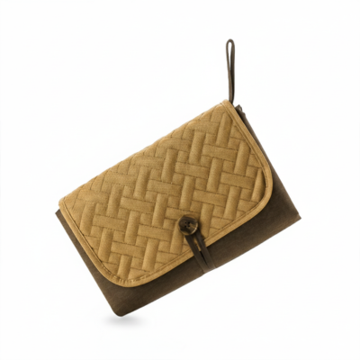 Tapis à langer nomade compact élégant brun