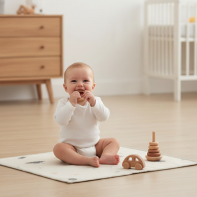 Tapis à langer nomade confort bébé joue chambre