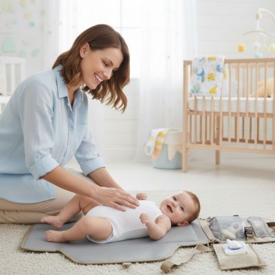 Tapis à langer nomade confort voyage maman chambre bébé