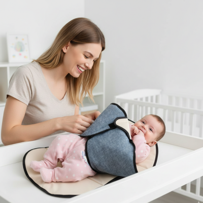 Tapis à langer nomade easytrip bébé main bouche