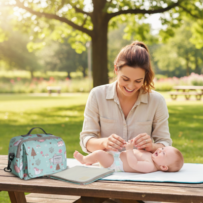 Tapis à langer nomade polyvalent maman parc